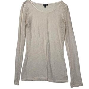 Size XS – Express Sheer Ivory Floral Lace Long‎ Sleeve Top – Layering Blouse